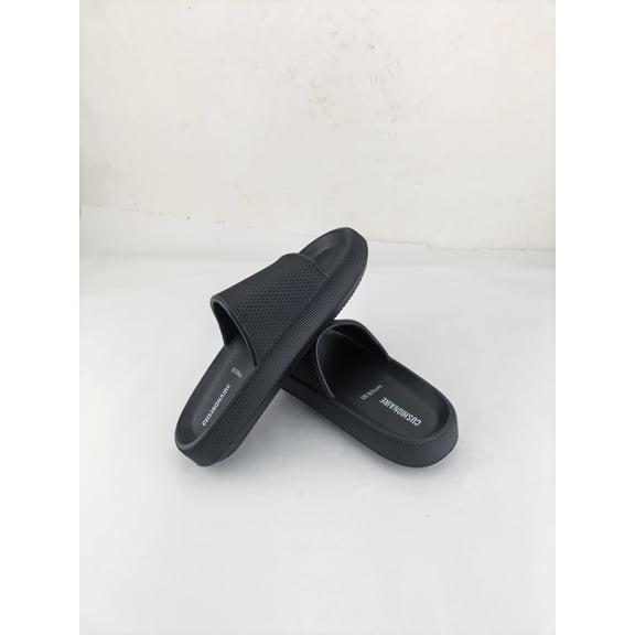 ASITVO Wide Toe Box Slippers Non Slip Slides for Bathroom & Outdoor Quick Drying House Shoes with Cushioned Insole