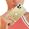 thumbnail image 2 of for iPhone 14 Pro Makeup Mirror Case for Women Girls Luxury Bling Glitter Rhinestone Cover with Shiny Crystal Diamond Ring Stand Holder Finger Grip Cute Girly Cases, 2 of 10