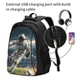 thumbnail image 2 of Easygdp Astronaut Soccer Field Print USB Travel Laptop Backpack,Travel Laptop Backpack with USB Charging Port for Women Men, 2 of 7