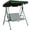 Green, variant on ANGELES HOME 2 Person Outdoor Porch Swing with Canopy & Cushion, Waterproof Outdoor Loveseat Swing Glider Hammock for Patio, Porch,Beige