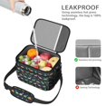 thumbnail image 4 of Dinosaur and Silhouette Navy Blue Insulated Lunch Box for Women Men, Medium Leakproof Cooler Bag with Adjustable Strap, 10"x6.7"x8", 4 of 6