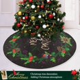 thumbnail image 6 of SKYSONIC Christmas Christmas Tree Skirt Home Decoration Large Round Christmas Tree Skirt for Holiday Party Home Christmas Day Ornaments 35.4 Inch, 6 of 6