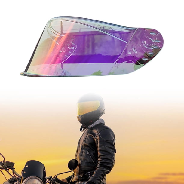 Piezas de lente de visera de casco de cicleta Escudo de viento liviano para el modelo 966 Púrpura