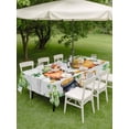 thumbnail image 3 of Outdoor Tablecloth with Umbrella Hole and Zipper, St. Patrick's Day Rectangle Table Cloth 60x84 Inch Waterproof Tablecloth, Green Gnomes Lucky Shamrocks Grey Farm Wooden Picnic Table Cover for Patio, 3 of 7