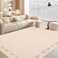 thumbnail image 5 of Garvee 8'x10' Modern Bordered Bow Area Rug Solid Washable Rug, Soft Non Slip Low Pile Indoor Mat for Living Room Bedroom Home Office, Beige, 5 of 10