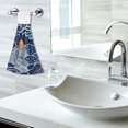 thumbnail image 5 of Yayeee Kitchen Hanging Hand Towels Set of 2 with Loop Bathroom Absorbent Tie Towel, Blue Night Sky, 5 of 7
