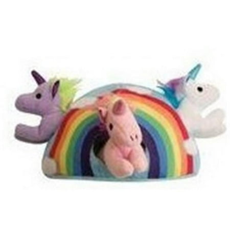 UPC: 0712038962204 | Snugarooz 712003 Hide & Seek Rainbow 4-in-1 Dog Toy