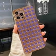 thumbnail image 4 of Glitter Case Compatible with iPhone 13 Pro Max Cute Case for Women Girls Luxury Crystal Shiny Bling 3D Diamond Jewelry Rhinestone Slim Soft TPU Bumper Protective Sparkly Cover Girly Case Purple, 4 of 14