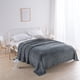 thumbnail image 4 of Manta de Franela de Color Liso | Forro Polar Suave y Acondicionador | 150 X 99 Cm (59 X 39 Pulgadas) para Sofá y Cama | Poliéster de Fácil Cuidado | Café, Gris Oscuro, Blanco, 4 of 7