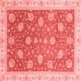 thumbnail image 1 of Ahgly Company Machine Washable Indoor Square Oriental Red Traditional Area Rugs, 6' Square, 1 of 4
