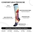 thumbnail image 3 of Lsque Heart Sky Bird Couple Pattern Sport Compression Socks for Men & Women 15-20 mmHg Knee High Nurse Pregnant Running Medical and Travel Athletic, 3 of 6