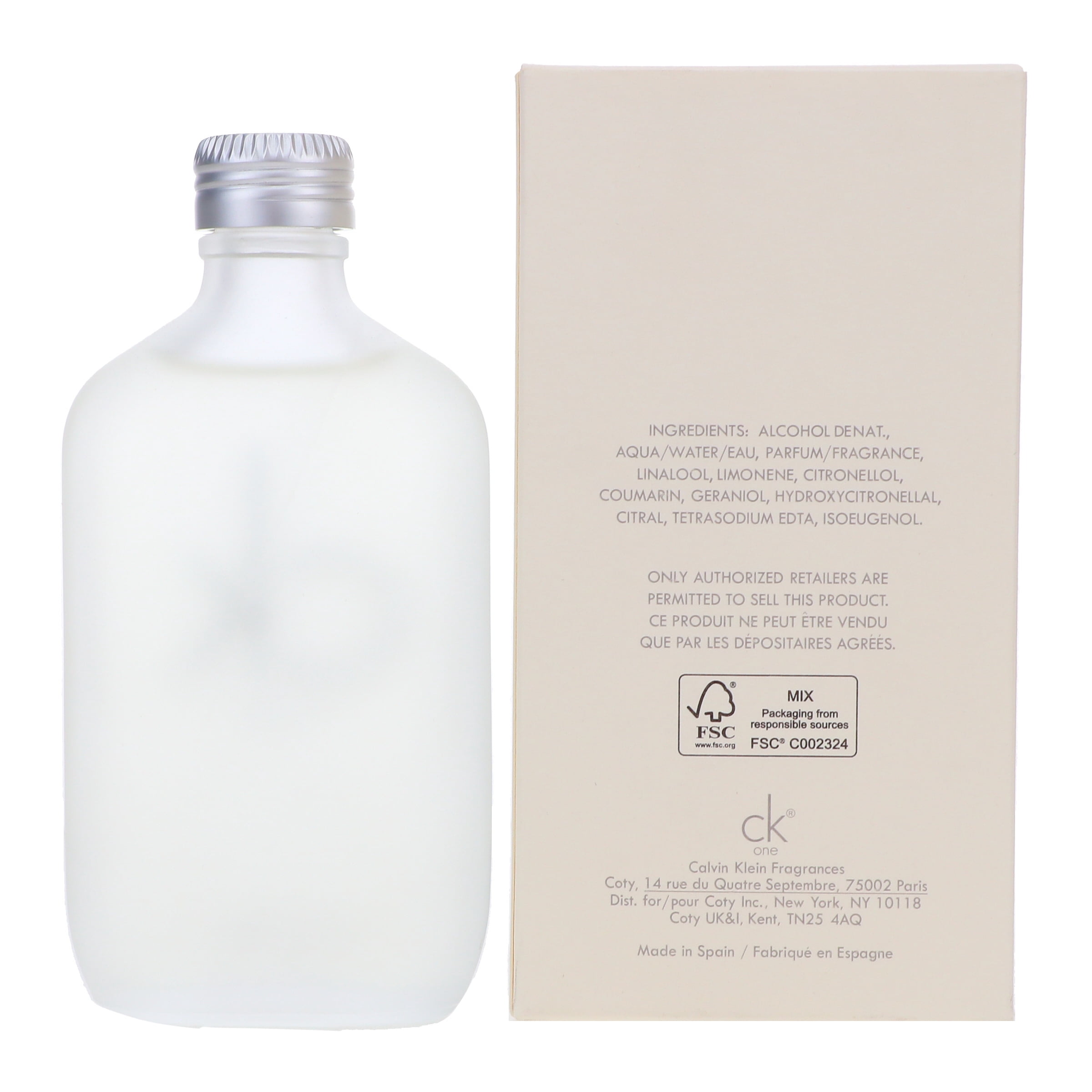 Calvin Klein CK One Eau de Toilette 3.4 oz