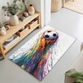 thumbnail image 2 of Rainbow Soccer 2x3ft Non Slip Area Rug Abstract Paint Trails Artistic Multicolor Fluid Art Ball Washable&nbsp;Soft Area Rugs for Living Room, Indoor&nbsp;Circle Carpet for Bedroom Dining Room Kitchen, 2 of 9