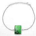 thumbnail image 2 of Natural Green Matrix Turquoise 925 Sterling Silver Bracelet Jewelry SDB3135, 2 of 6