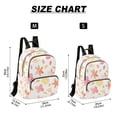 thumbnail image 2 of FORMRS Mini Backpack Purse for Women Travel Daypack Casual Shoulder Bag, White Floral Orange, 2 of 7