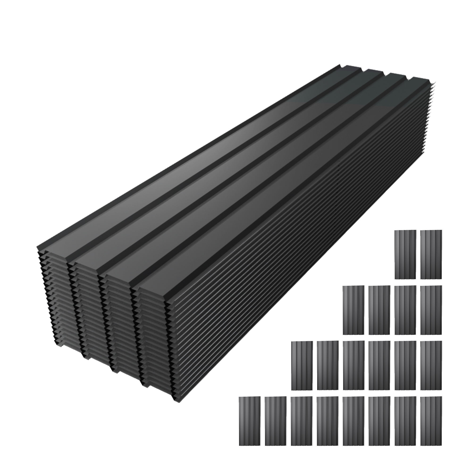 Miniyam 25 pcs 73" x 18" Metal Roof Panel for Carport, Gazebo Roof, Exterior Siding, Tool Shed Roof, Chicken Coop Roof, Carport Roof, House Roof