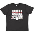 thumbnail image 3 of Inktastic Beat Up Bowling Pins Youth T-Shirt, 3 of 5