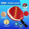 thumbnail image 3 of GSE Games & Sports Expert Hardwood Pickleball Paddle Set, Lightweight Pickleball Rackets with Pickleball and Carry Bag. Great for School, Community Center, Athletic Club - 4 Paddles / 6 Balls, 3 of 8