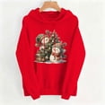 thumbnail image 5 of Zynoxe Womens Ugly Christmas Sweatshirt Adjustable Drawstring Hooded Sweatshirt Casual Long Sleeve Pullover Hoodie Fashionable Print Sweatshirt for Women with Kangaroo Pocket L, 5 of 6