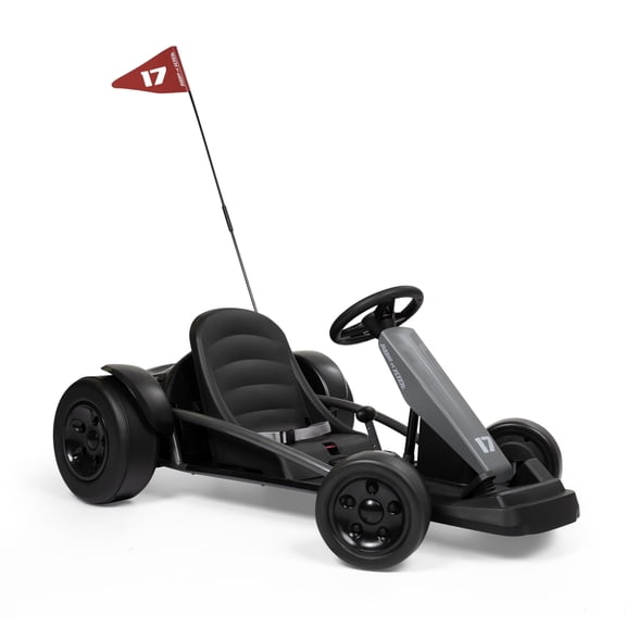 Radio Flyer Extreme Drift Go-Kart, 36V Battery Powered Ride-on Car, Black, Ages 5 