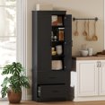 thumbnail image 2 of HOMCOM Tall Pantry Cabinet, 67" Farmhouse Kitchen Storage Cabinet, Black, 2 of 10