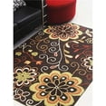 thumbnail image 1 of 5 x 8 Pi Main Touffeté Laine Rectangle Floral Zone Tapis&44; Brun, 1 of 1