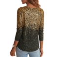 thumbnail image 3 of Laqbezok Women V-Neck Sparkly Long Sleeve Faux Knit Sweater Top, Shimmering Gradient Party Pullover Casual Holiday Outfit, 3 of 3