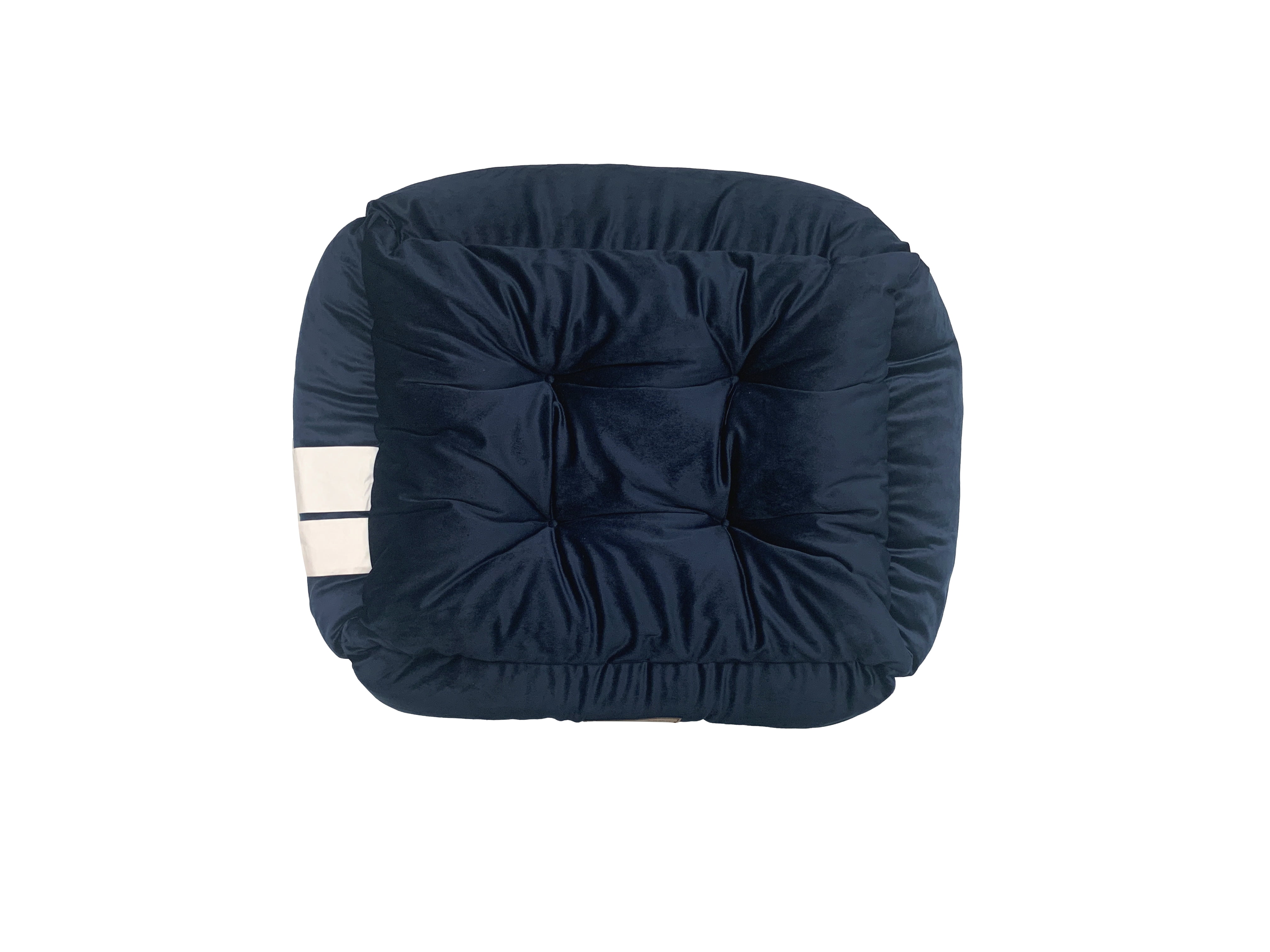 Modern Threads Medium Luxury Velvet Tufted-Style Dog Bed, Denim