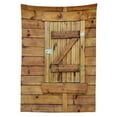 thumbnail image 3 of Ambesonne Rustic Tablecloth Rectangular Table Cover, Grunge Wooden Shutters, 60"x84", Brown Pale Brown, 3 of 4