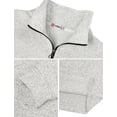 thumbnail image 4 of H2H Mens Casual Slim Fit Pullover Sweatshirts Long Sleeve Knitted Fabric Mock Neck Zip Up Napping Inside CREAM US L/ASIA XL (CMTTL144), 4 of 6