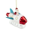thumbnail image 6 of Northlight Santa in a Rocket Ship Glass Christmas Ornament - 4.25" - Silver, 6 of 7