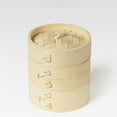 thumbnail image 4 of 1 Set Of Bamboo Steamer 3-Tier Meat Steamer Chinese Dim Sum Steamer Bamboo Food Steamers Seafood Kitchen Steamer Mini Basket Steamer For Home Kitchen, 4 of 9