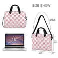 thumbnail image 3 of FORMRS 16" Laptop Bag Carrying Sleeve Case with Handle Travel Shoulder Briefcase, Pink Checkered Heart, 3 of 8