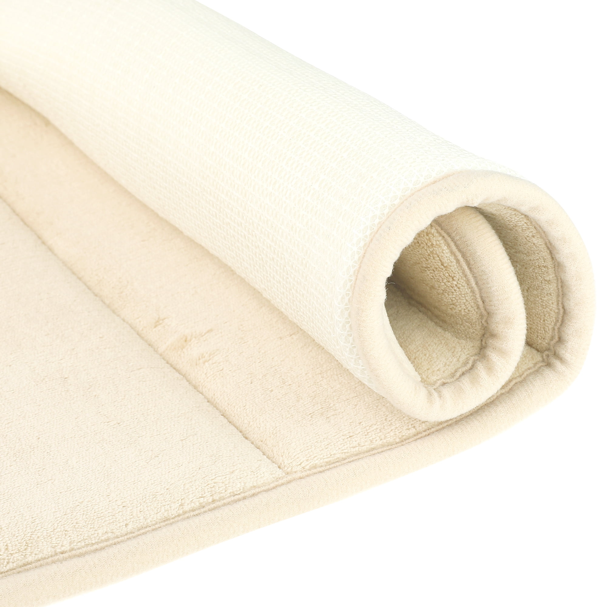 Unique Bargains 2 Pcs Soft Thick Absorbent Quick Dry Bathroom Bath Rugs Non Slip Khaki/Brown 16" x 24"