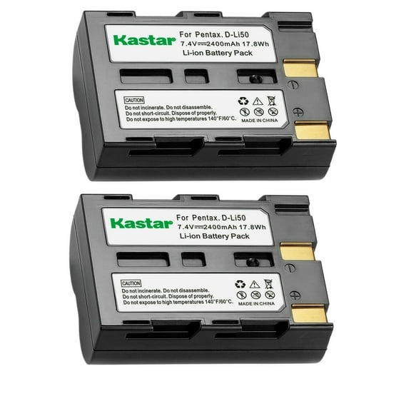 Kastar Battery 2-Pack Replacement for Konica Minolta NP-400 Battery, BC-400 Charger, Maxxum 5D, Maxxum 7D, a Sweet DIGITAL, a-5 Digital, a-7 Digital, Dimage A1, Dimage A2, Dynax 5D, Dynax 7D Camera