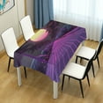 thumbnail image 4 of Yayeee Tablecloths 54" x 54" Rectangle Wrinkle Resistant Party Table Cover, Black Neon Road, 4 of 8