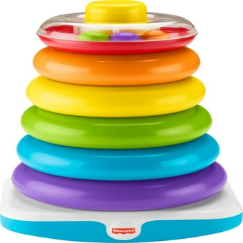 Fisher-Price Giant Rock-a-Stack Infant and Toddler Stacking Toy, 14+ Inches Tall
