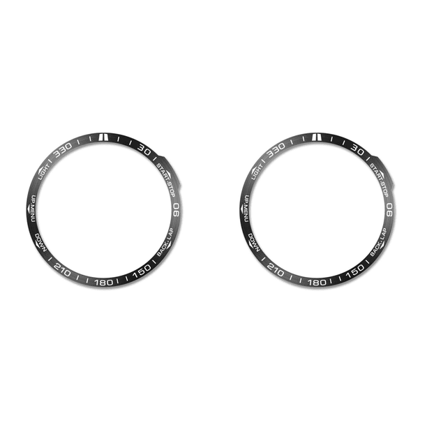 Anillo de parachoques de cubierta de caja de bisel de acero inoxidable de 2 piezas (para Fenix 7X negro)