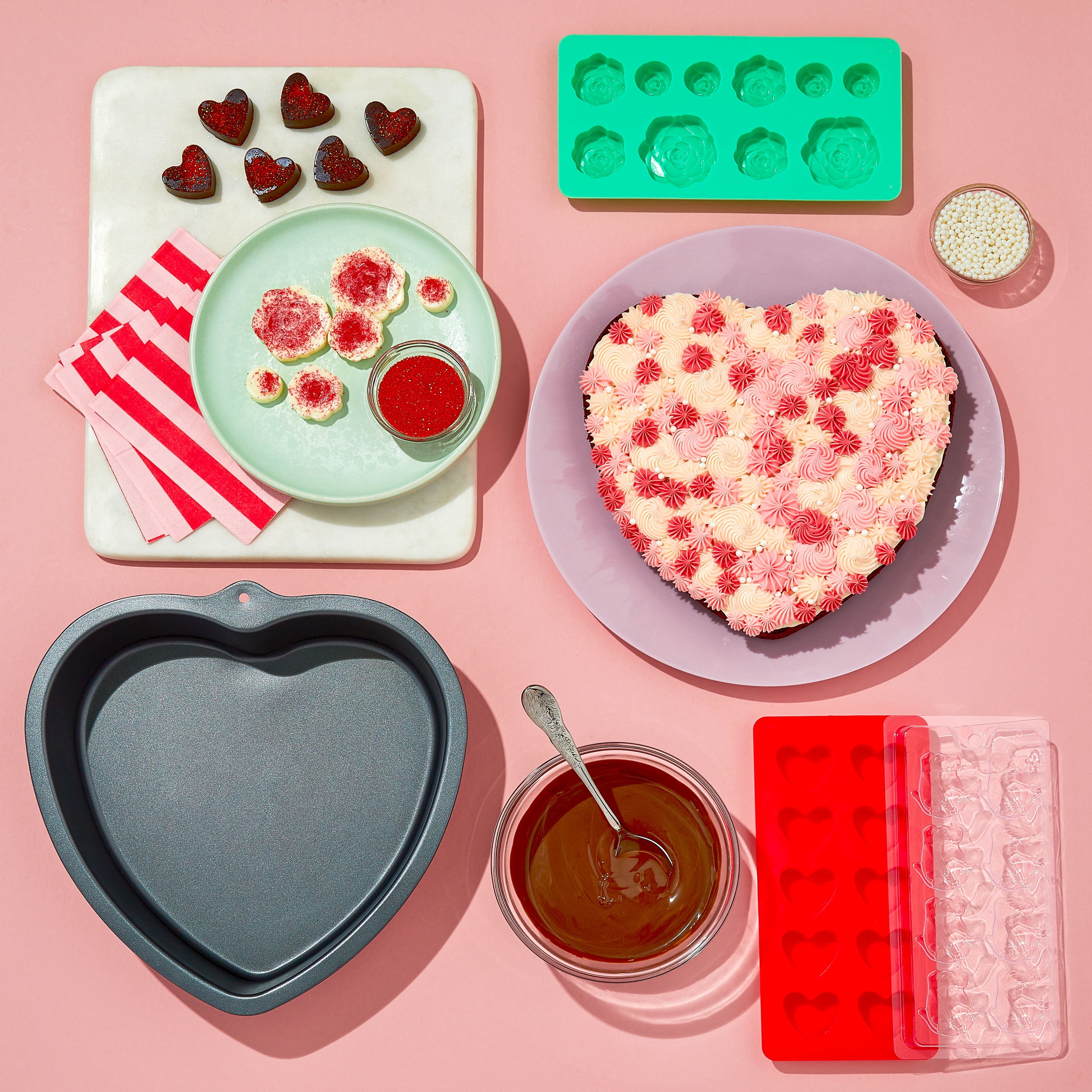 Way To Celebrate 10 in Heart-Shaped Carbon Steel Cake Pan, 1 Count