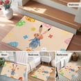 thumbnail image 5 of Bathroom Rugs 2x3 Ft, Spring Easter Non Slip Area Rugs for Kitchen Bedroom Entryway, Bunny Colorful Eggs Floral Beige Washable Carpet Runner Rug Floor Mats for Bedroom Home Decor, 5 of 8