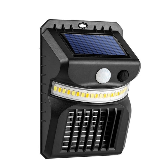 Inteprter Lámpara Solar de plagas, movimiento corporal de inducción, luz automática para insectos de Patio, pared, impermeable, LED, iluminación de Iluminación y accesorios Luz amarilla blanca Inteprter HA063420-01B