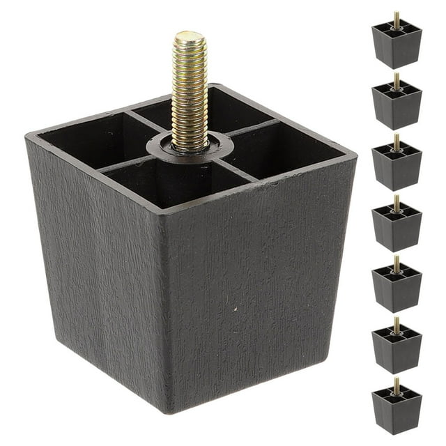 8pcs Square Tapered Couch Leg Extensions Screw-On Furniture Feet For Sofa Chair Bed Table And Cabinet Diy Replacement Sofa Legs