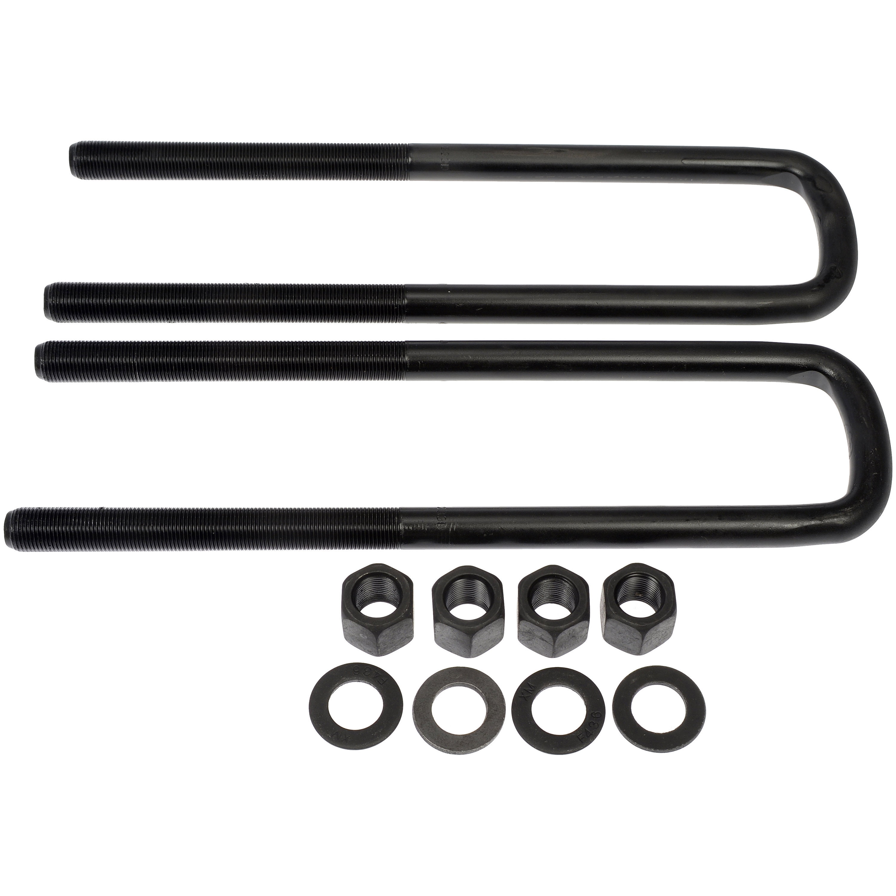 Dorman 929-736 Rear Leaf Spring Axle U-Bolt Kit for Specific Chevrolet / GMC Models, Semi-Gloss Black