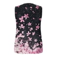 thumbnail image 5 of lcziwo Women Tank Top Eyelet Breathable Floral Print Round Neck Camisole Cozy Casual Sleeveless Tanks Top Pink L, 5 of 6