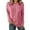 Pink, variant on EDFBUYKRS Fall Shirts Womens Tops Long Sleeve Print Loose Blouse M