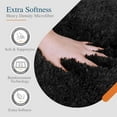 thumbnail image 3 of Walensee Shag Bath Rug, Non Slip Bath Mat for Bathroom, 20"x32", Black, Machine Wash, 3 of 9