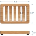 thumbnail image 5 of Rungopro Bamboo Soap Dish, 2 Pack Wooden Soap Holder, Soap Dishes for Bar Soap, Wooden soap Tray, Kitchen Soap Tray Self Draining, 5 of 7