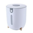 thumbnail image 1 of PET ABS Rice Bucket Wide Mouth Odorless Mothproof Moistureproof Sealed Dispenser Storage Box Container with Lid Large Grey, 1 of 10