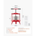thumbnail image 5 of KFFKFF 2.38 Gal/9L Fruit Wine Press Stainless Steel Basket Wine Making Press Cider Apple Grape Crusher Juice Maker Tool, 5 of 9