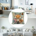 thumbnail image 3 of Fox flowers butterfly Linen toss pillowcase decoration pillowcase gifting preferred 20x20 inch cushion cover 4 sets sofa pillowcase sofa bedroom living room car, 3 of 7